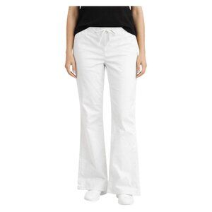 butter soft white scrub pants / flared leg workwear bottoms – women’s